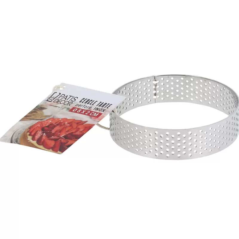 Cerf Dellier Cercle A Tarte Perfore Inox H 2 Cm 8 Cm Patisdecor