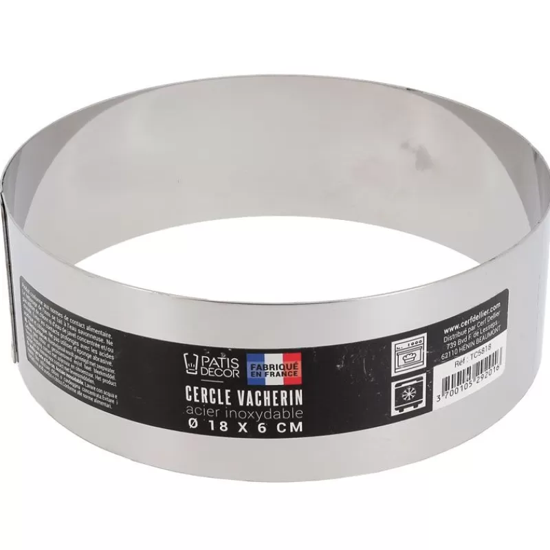 Cerf Dellier Cercle A Vacherin Inox H 6 Cm 18 Cm Patisdecor