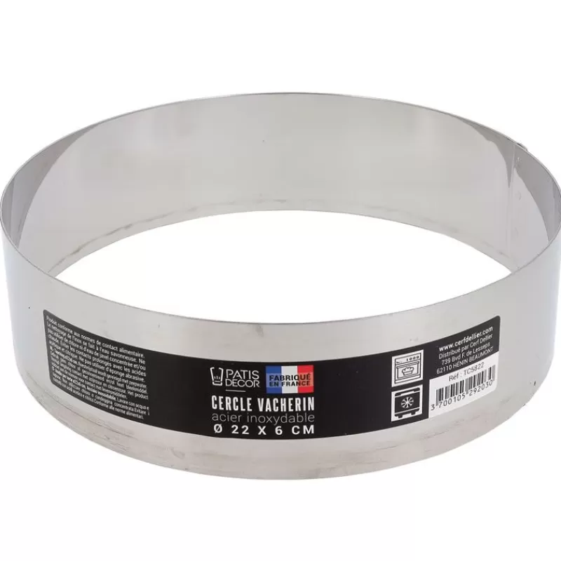 Cerf Dellier Cercle A Vacherin Inox H 6 Cm 22 Cm Patisdecor