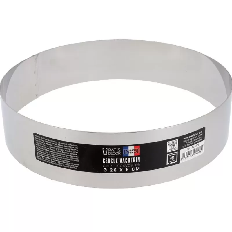 Cerf Dellier Cercle A Vacherin Inox H 6 Cm 26 Cm Patisdecor