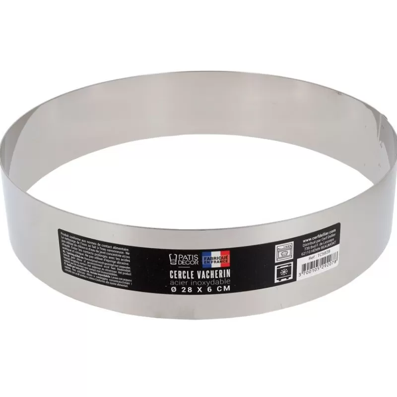 Cerf Dellier Cercle A Vacherin Inox H 6 Cm 28 Cm Patisdecor