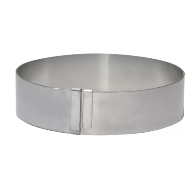 Cerf Dellier Cercle Gradue Inox Extensible 18 A 36 Cm H 4,5 Cm De Buyer