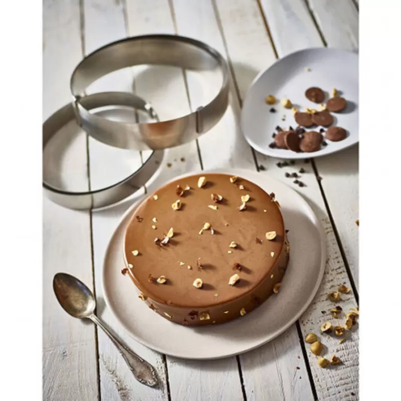 Cerf Dellier Cercle Gradue Inox Extensible 18 A 36 Cm H 4,5 Cm De Buyer