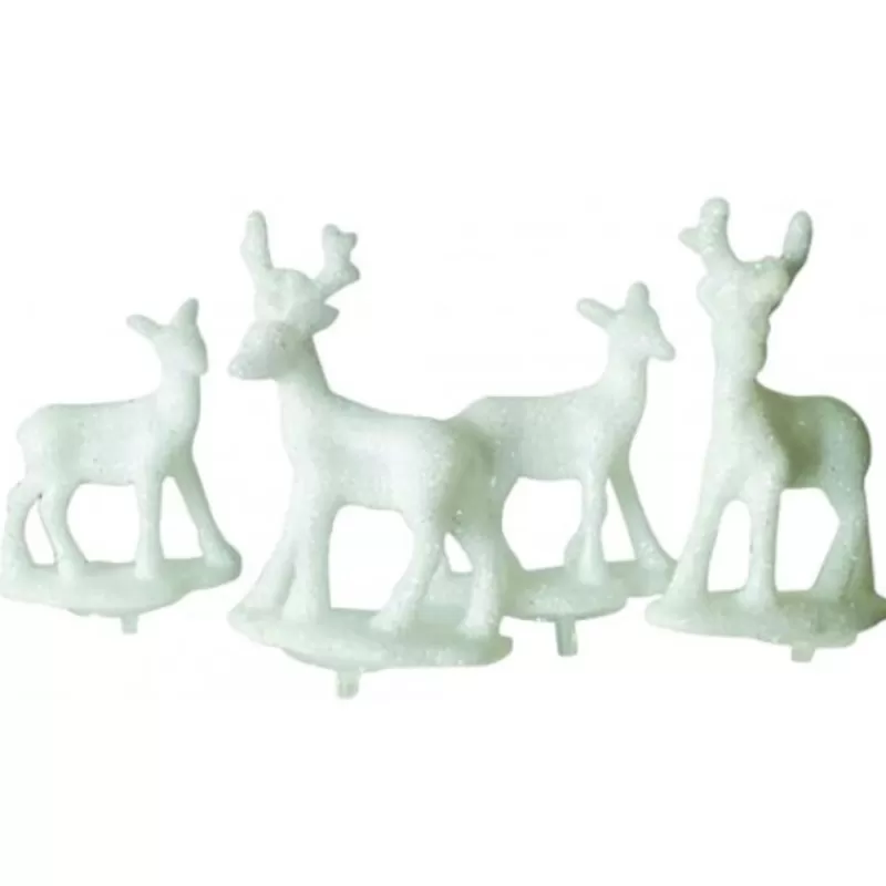 Cerf Dellier Cerf Et Biche Blancs Sur Pique Patisdecor Pro (X24) Cheap