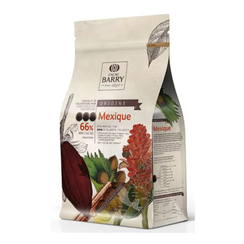 Cerf Dellier Chocolat De Couverture Noir Origine Mexique 66 % 1 Kg