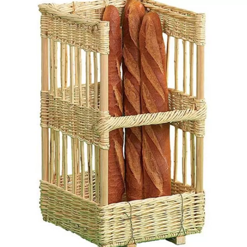 Cerf Dellier Claie A Pain Rectangulaire En Osier Clair 40 X 40 Cm Clearance