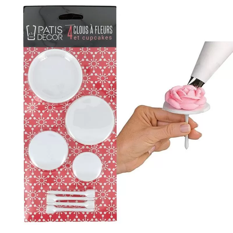 Cerf Dellier Clous A Fleurs Et A Cupcakes Patisdecor (X4) Hot