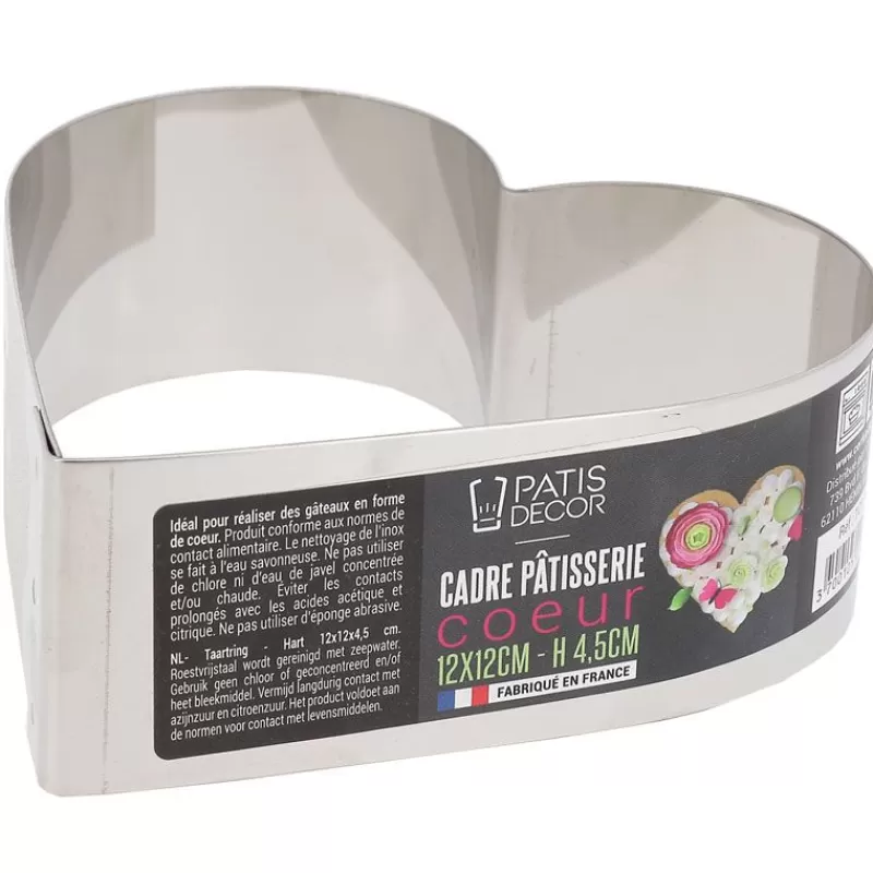 Cerf Dellier Coeur A Mousse Inox H 4,5 Cm L 12 Cm Patisdecor