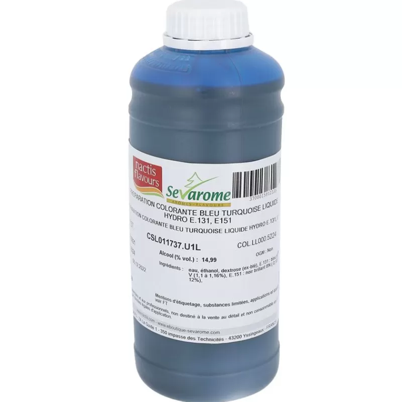 Cerf Dellier Colorant Liquide Hydrosoluble Bleu Turquoise 1L