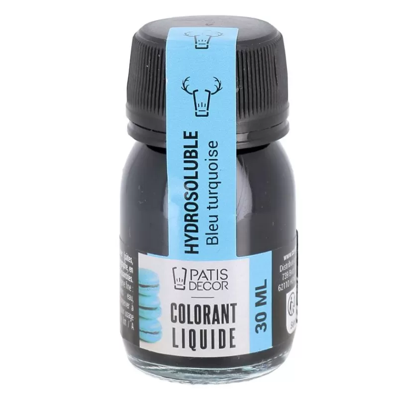 Cerf Dellier Colorant Liquide Hydrosoluble Bleu Turquoise 30 Ml