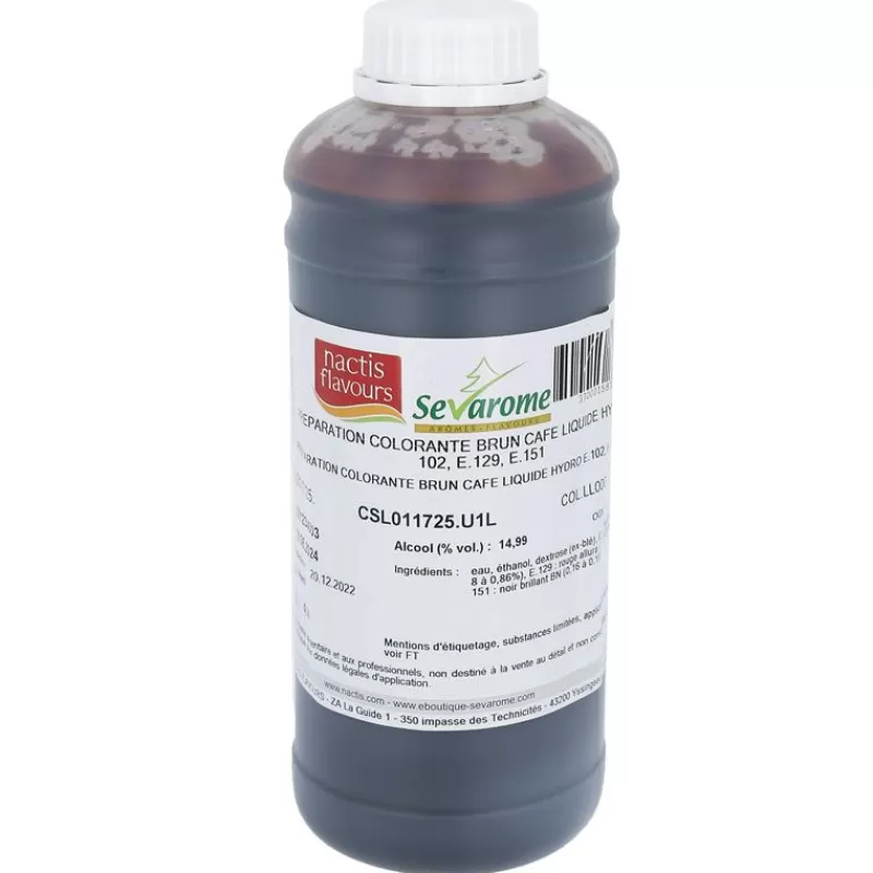 Cerf Dellier Colorant Liquide Hydrosoluble Brun Cafe 1L