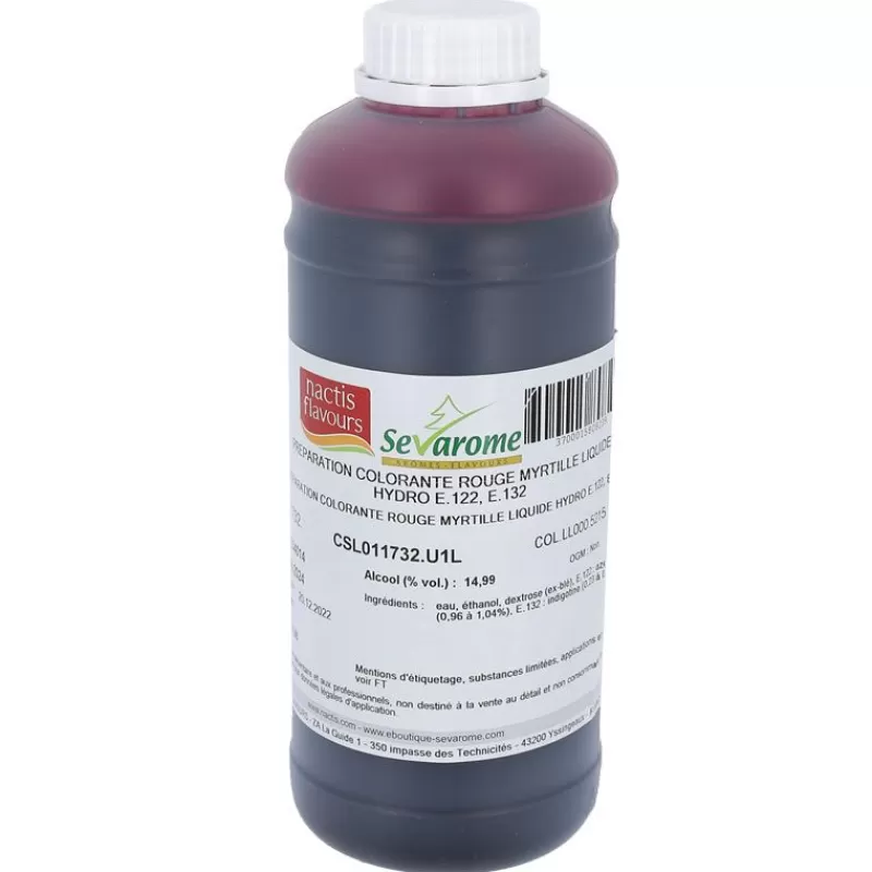 Cerf Dellier Colorant Liquide Hydrosoluble Rouge Myrtille 1L