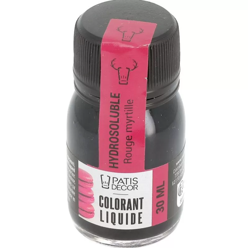 Cerf Dellier Colorant Liquide Hydrosoluble Rouge Myrtille 30 Ml