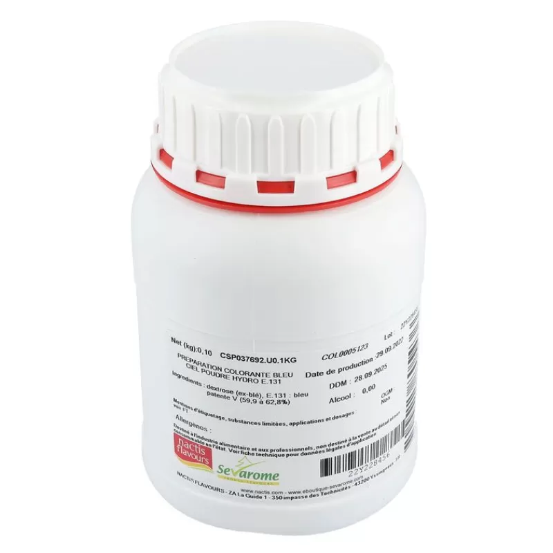 Cerf Dellier Colorant Poudre Alimentaire Bleu Ciel 100 G