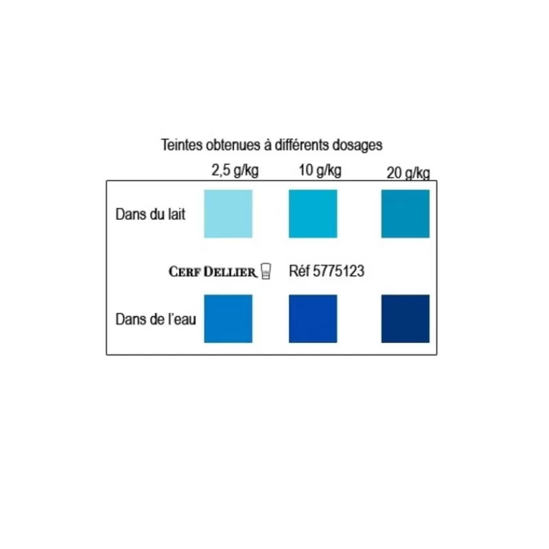 Cerf Dellier Colorant Poudre Alimentaire Bleu Ciel 100 G
