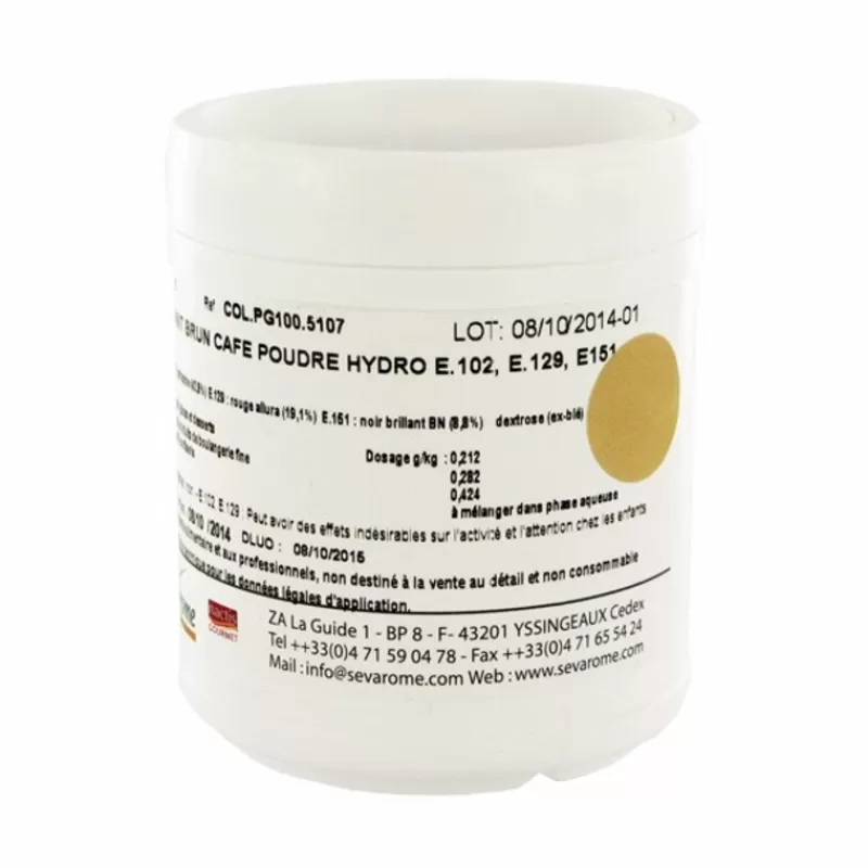 Cerf Dellier Colorant Poudre Alimentaire Cafe 100 G
