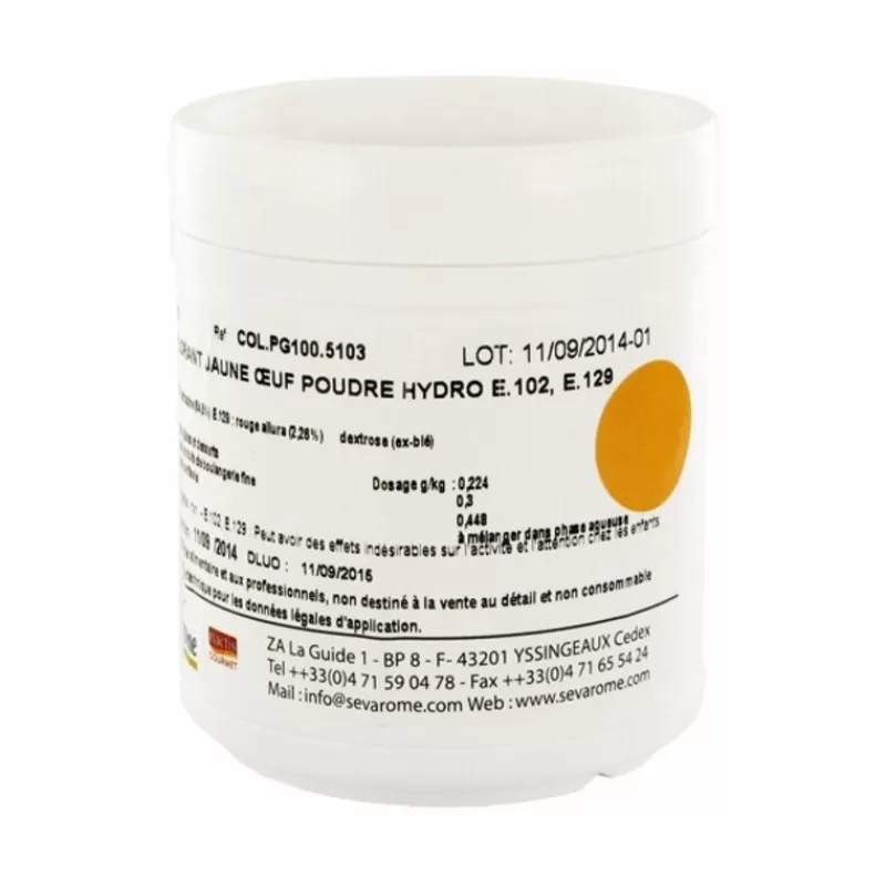 Cerf Dellier Colorant Poudre Alimentaire Jaune Oeuf 100 G
