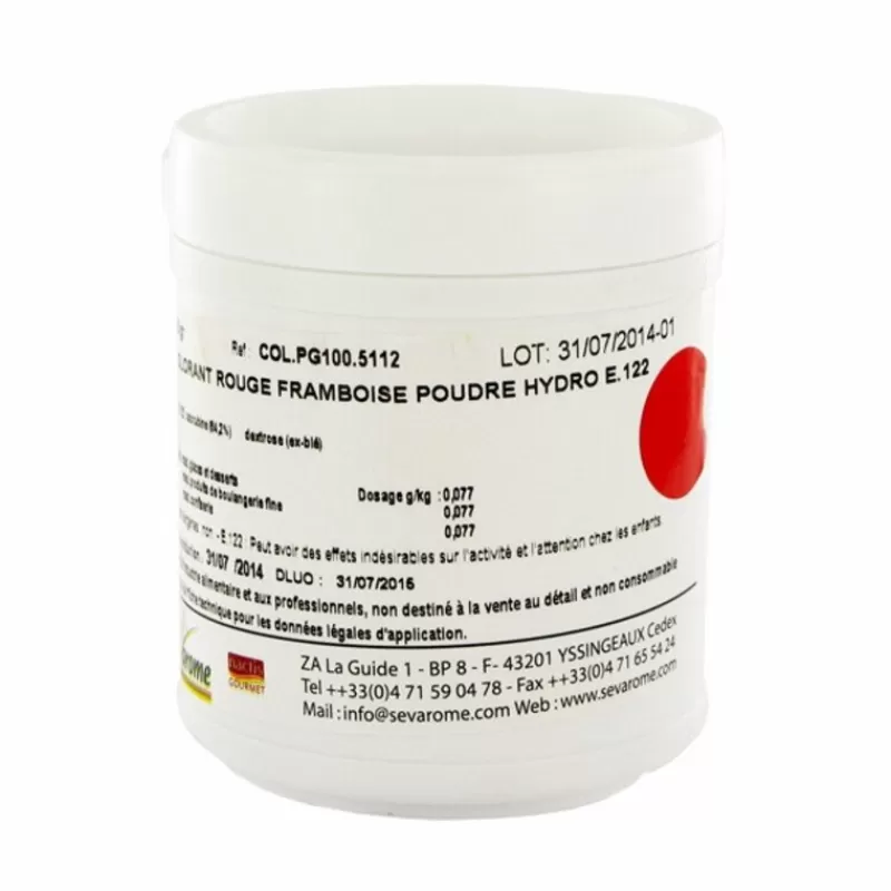 Cerf Dellier Colorant Poudre Alimentaire Rouge Framboise 100 G
