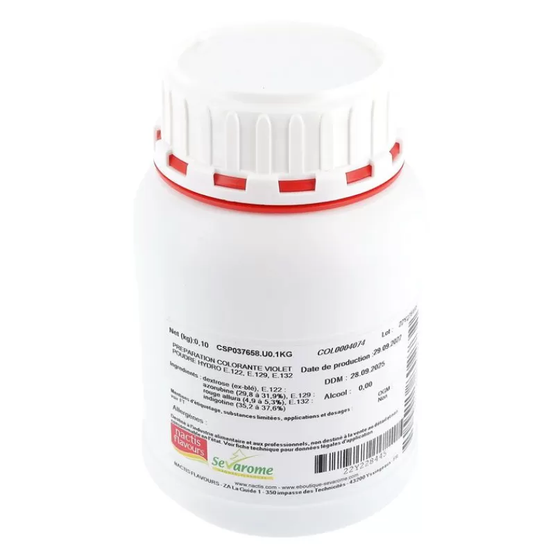 Cerf Dellier Colorant Poudre Alimentaire Violet 100 G
