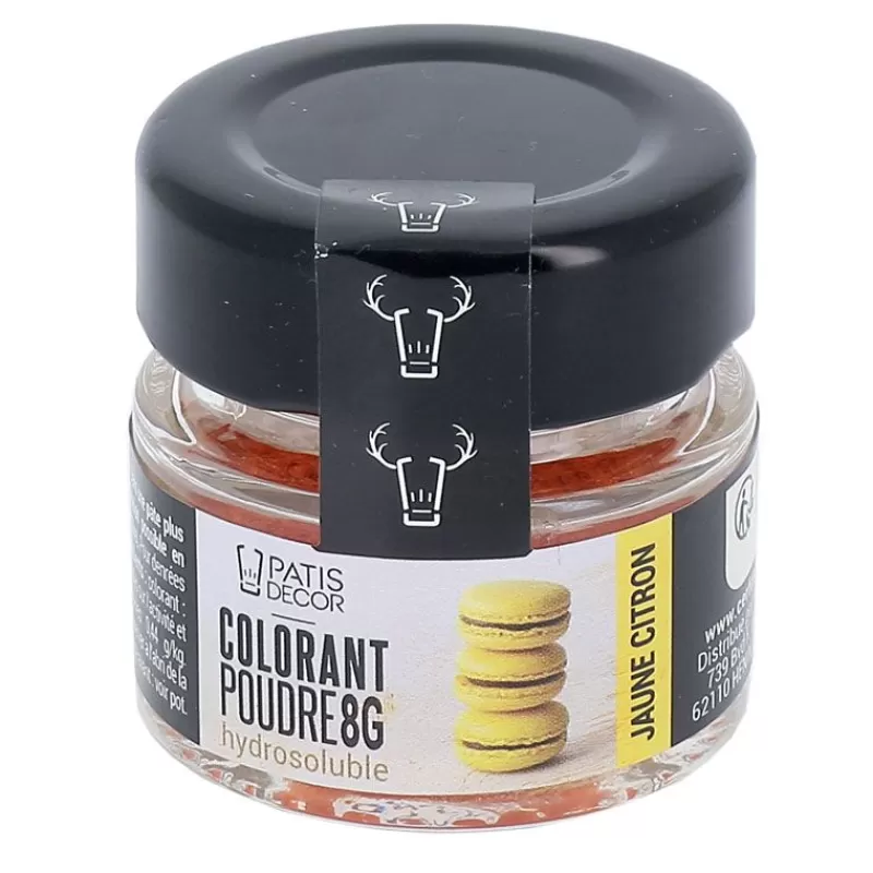 Cerf Dellier Colorant Poudre Hydrosoluble Jaune Citron 8 G