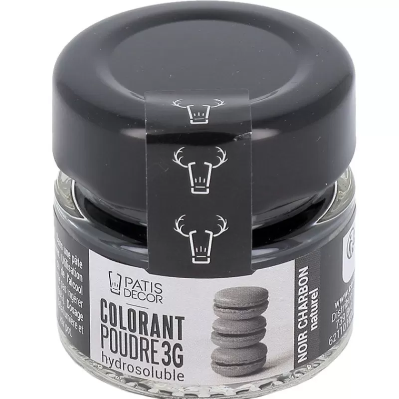 Cerf Dellier Colorant Poudre Hydrosoluble Noir Charbon Naturel 3 G
