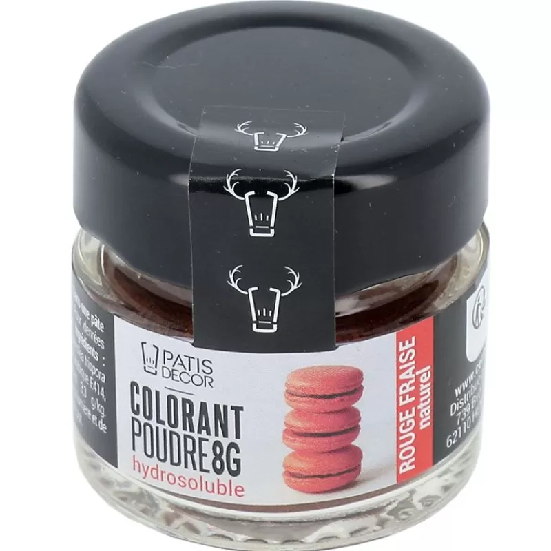 Cerf Dellier Colorant Poudre Hydrosoluble Rouge Fraise Naturel 8 G