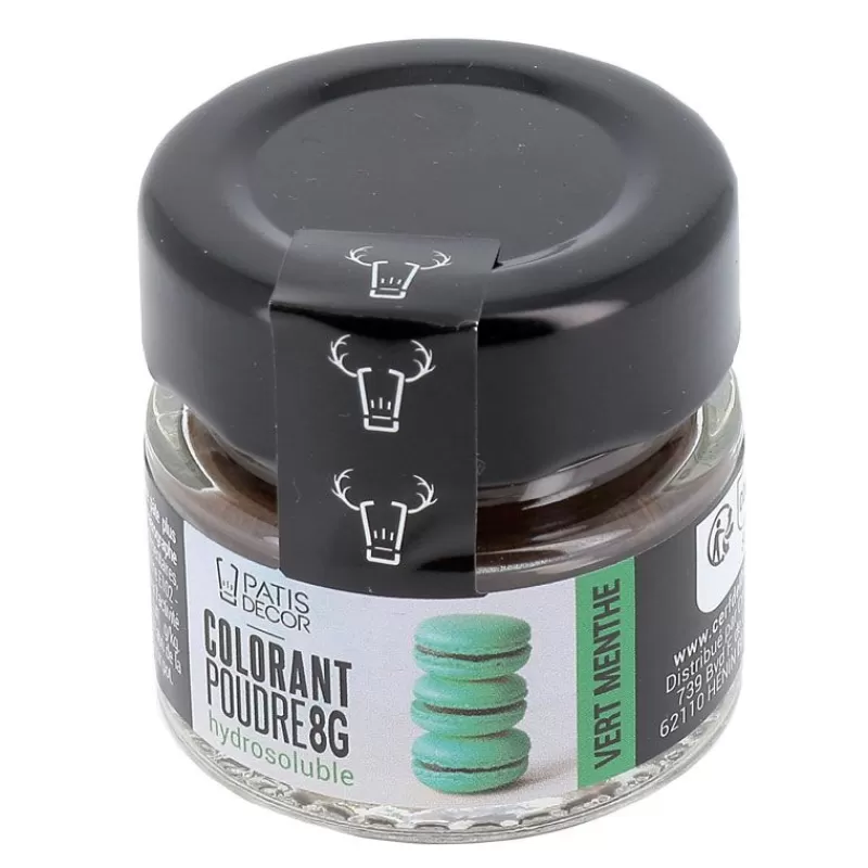 Cerf Dellier Colorant Poudre Hydrosoluble Vert Menthe 8 G