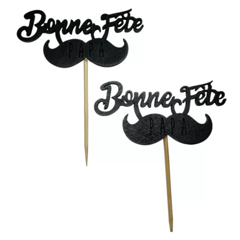 Cerf Dellier Cupcake Toppers Moustache Outlet