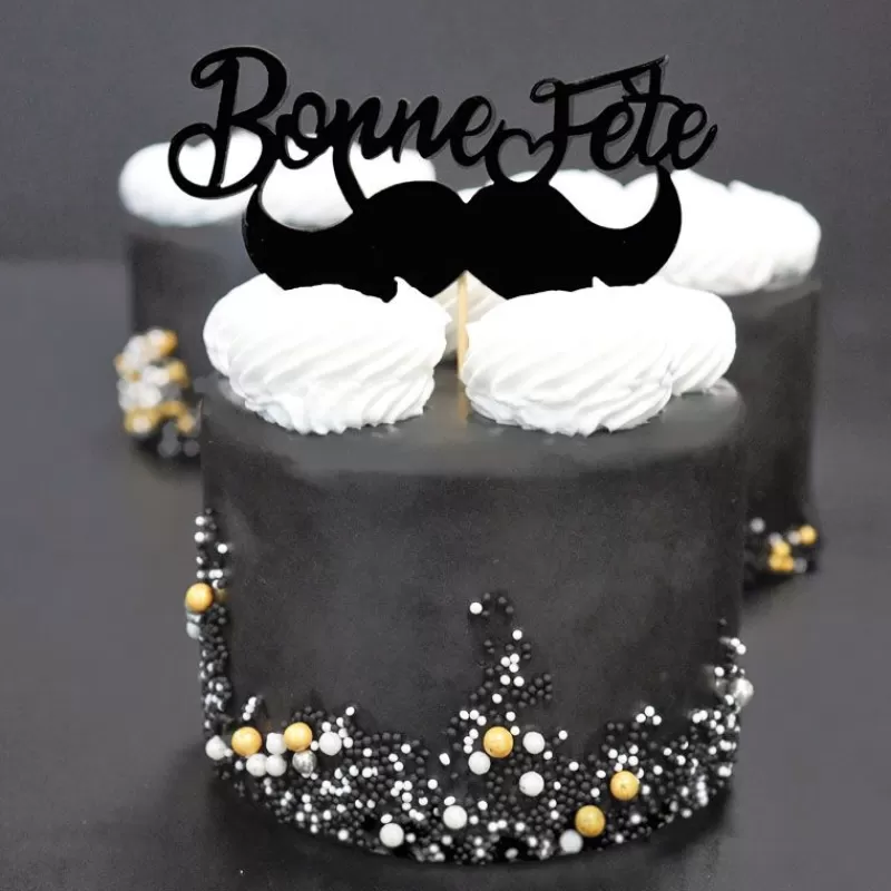 Cerf Dellier Cupcake Toppers Moustache Outlet