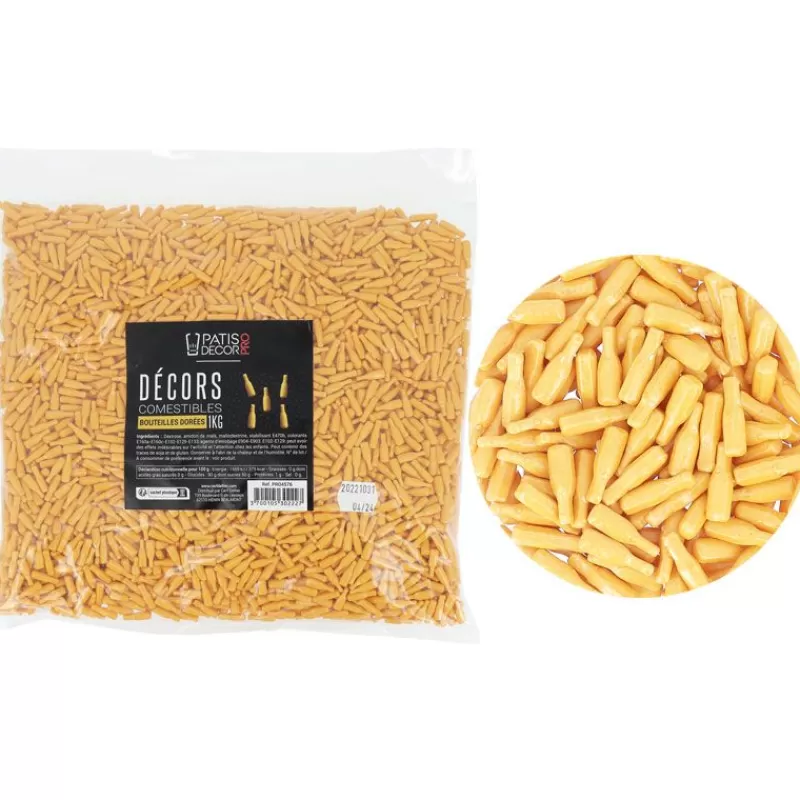 Cerf Dellier Décors Comestibles Bouteilles Dorees 1 Kg Hot