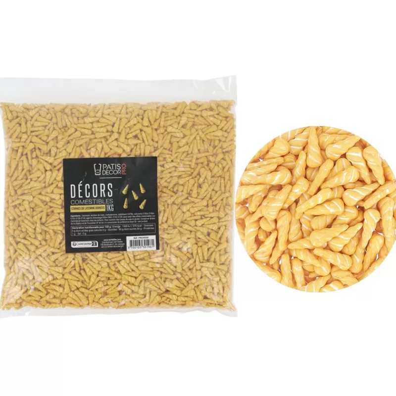 Cerf Dellier Décors Comestibles Cornes De Licorne Dorees 1 Kg Outlet