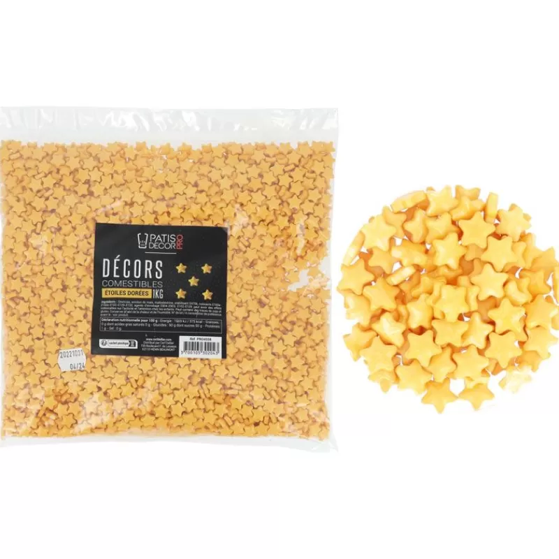 Cerf Dellier Décors Comestibles Etoiles Dorees 1 Kg Shop