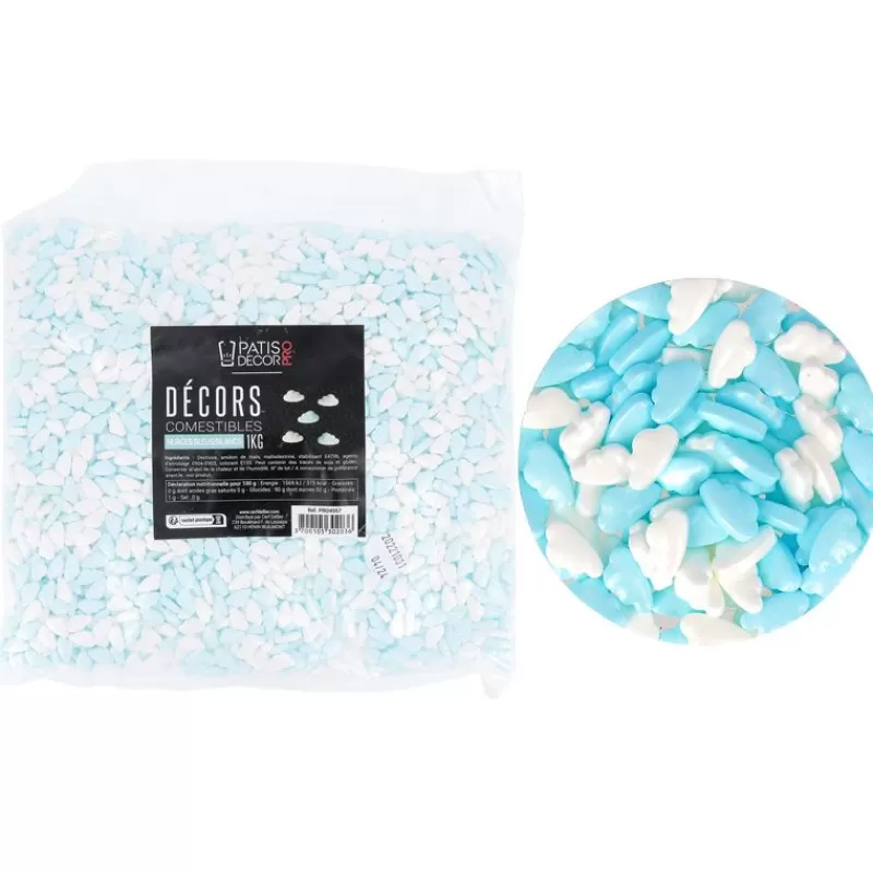 Cerf Dellier Décors Comestibles Nuages Bleus Et Blancs 1 Kg Clearance