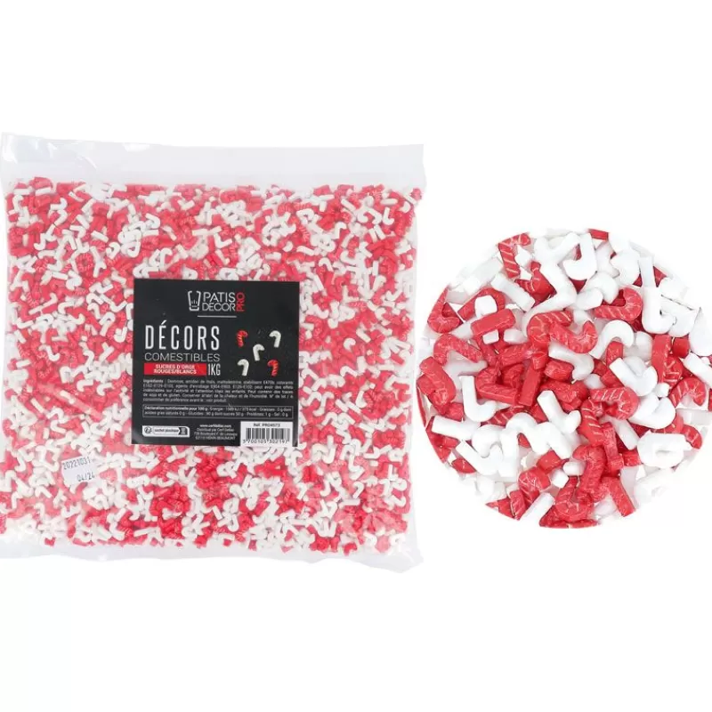 Cerf Dellier Décors Comestibles Sucrés D'Orge Rouges Et Blancs 1 Kg Best Sale