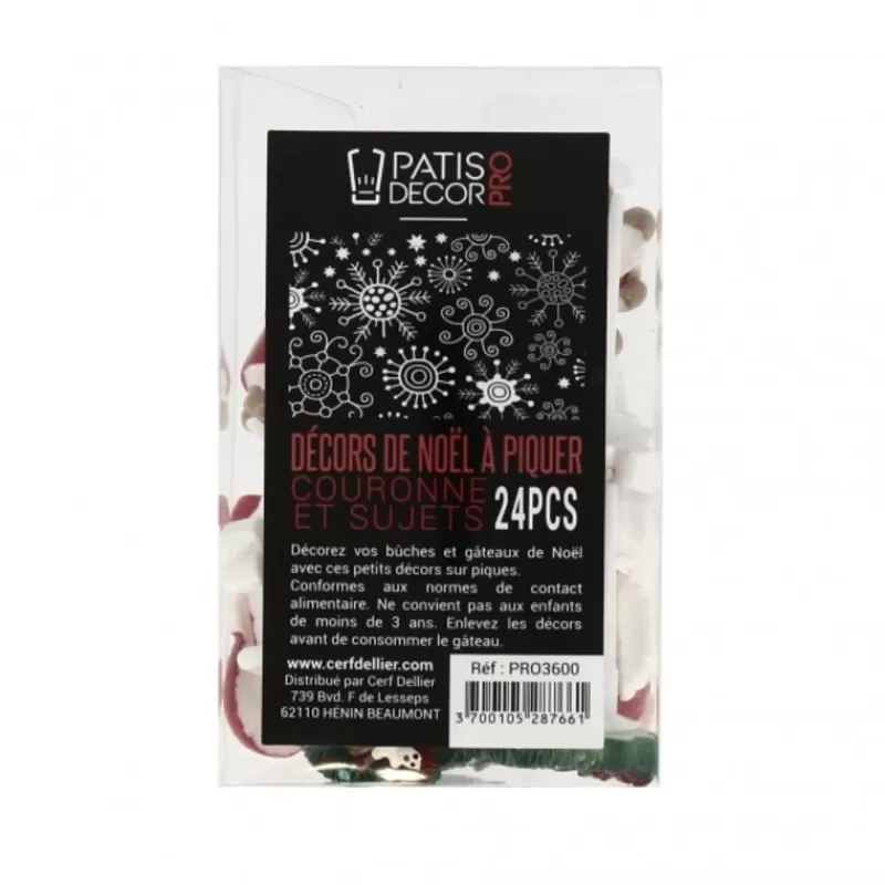 Cerf Dellier Décors De Noël Assortis En Résine Theme 1 (X24) New