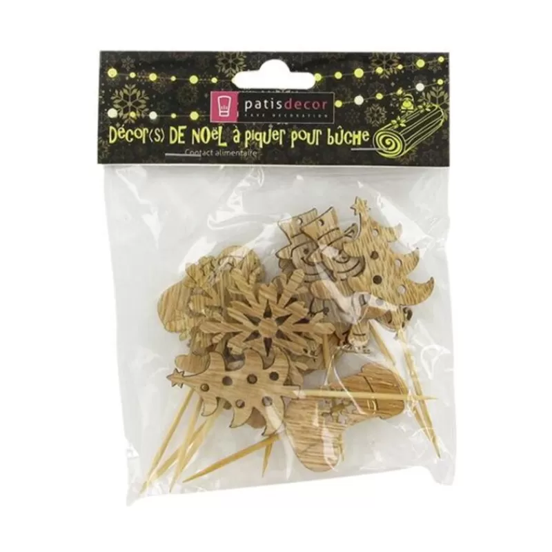 Cerf Dellier Décors De Noël En Bois Vintage (X10) Cheap