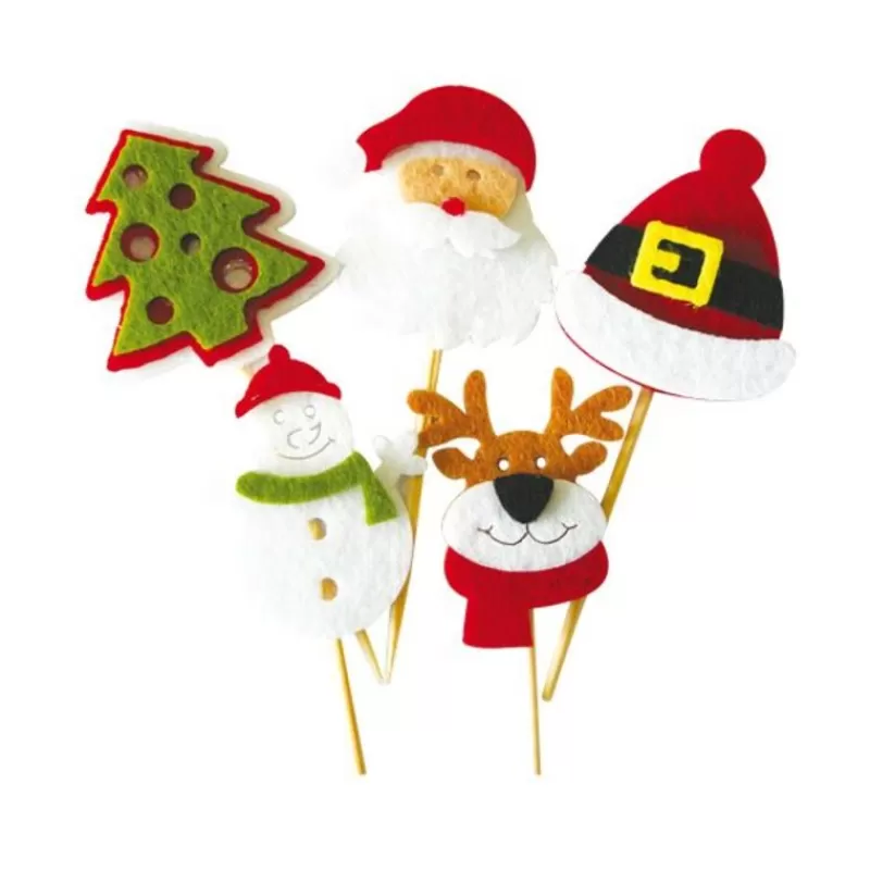 Cerf Dellier Décors De Noël En Feutrine Theme 1 (X50) Hot