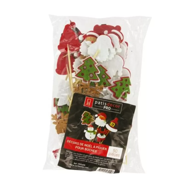 Cerf Dellier Décors De Noël En Feutrine Theme 1 (X50) Hot