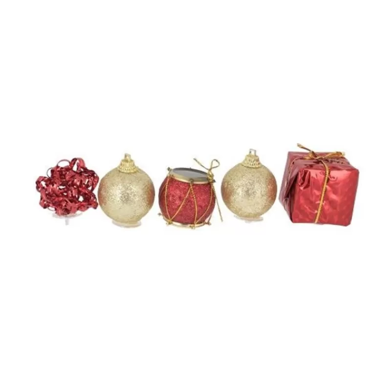 Cerf Dellier Décors De Noël Sur Pique Assortis Rouges Patisdecor (X5) Online