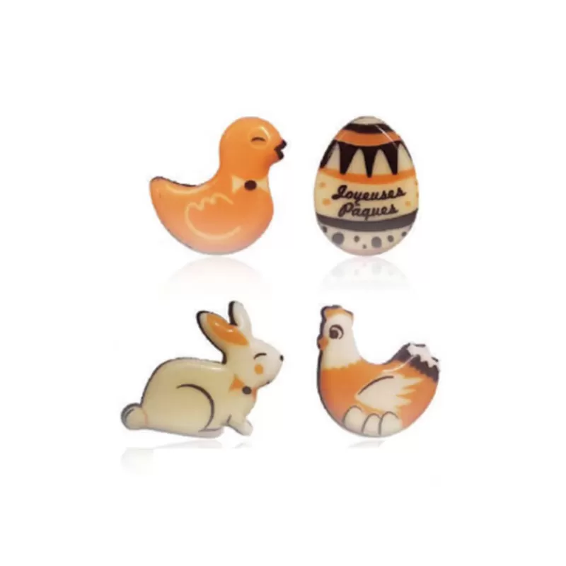 Cerf Dellier Décors De Pâques Assortis En Chocolat Blanc (X 80) - Ddm 09/23 Best Sale