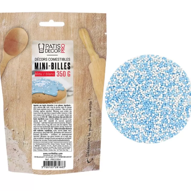 Cerf Dellier Décors Mini Billes Bleues Et Blanches Comestibles Patisdecor Pro 350 G Cheap