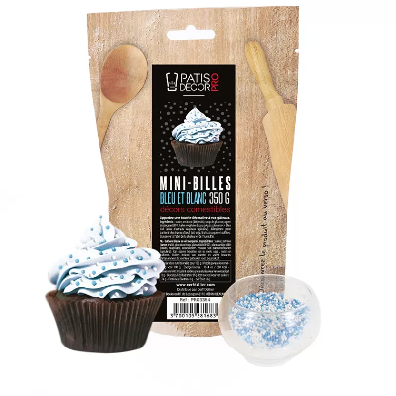 Cerf Dellier Décors Mini Billes Bleues Et Blanches Comestibles Patisdecor Pro 350 G Cheap