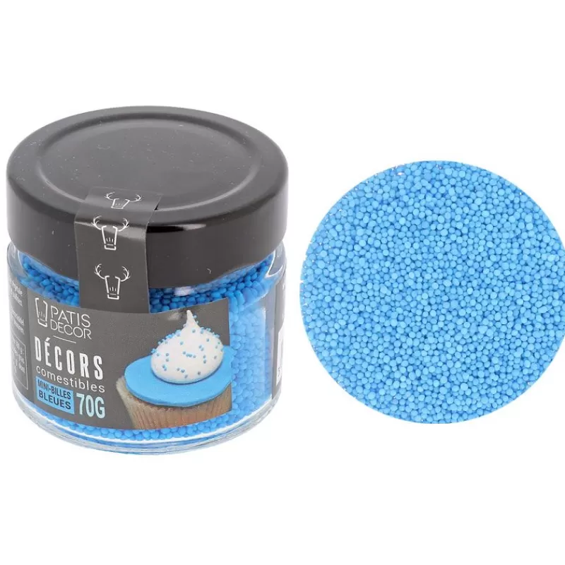 Cerf Dellier Décors Mini Billes Comestibles Bleues Patisdecor Hot