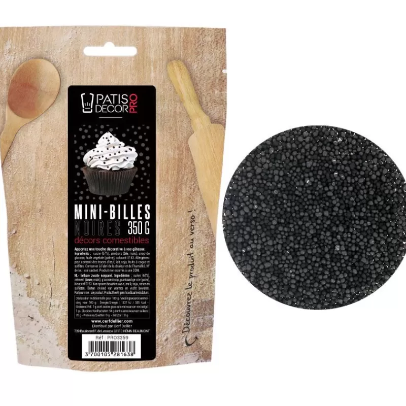 Cerf Dellier Décors Mini Billes Noires Comestibles Patisdecor Pro 350 G Discount
