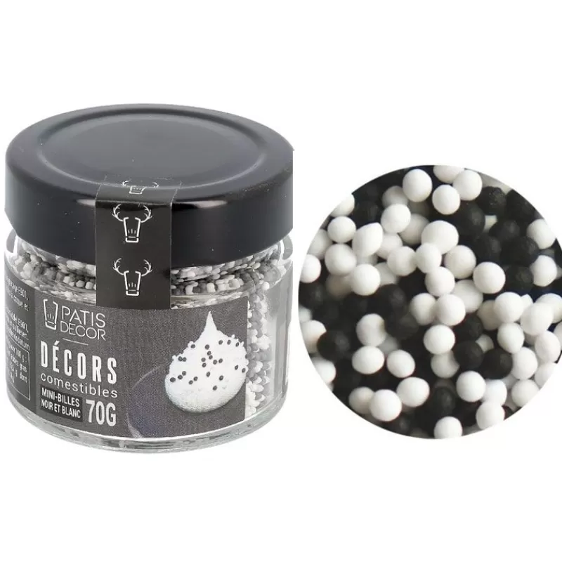 Cerf Dellier Décors Mini Billes Noires Et Blanches Patisdecor Sale