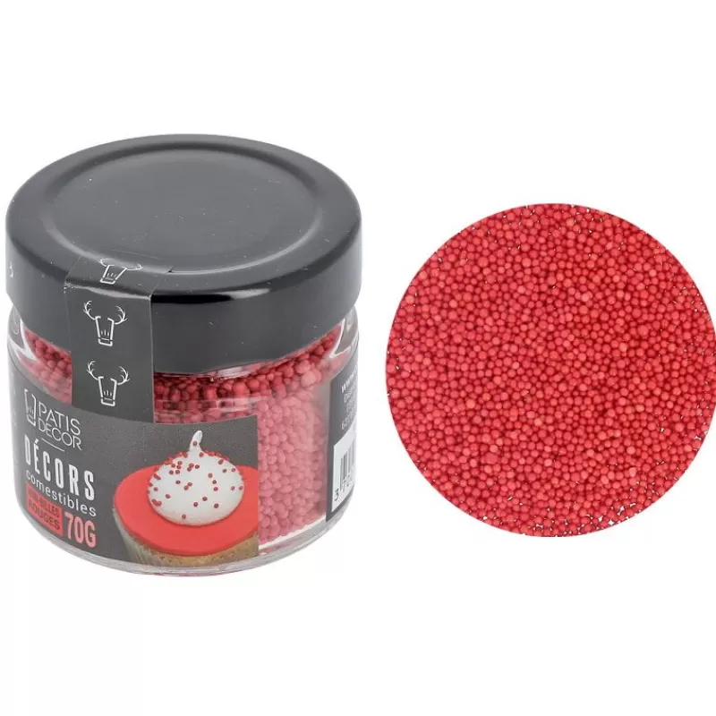 Cerf Dellier Décors Mini Billes Rouges Comestibles Patisdecor Cheap