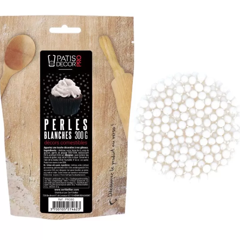 Cerf Dellier Décors Perles Blanches Comestibles Patisdecor Pro 300 G Shop