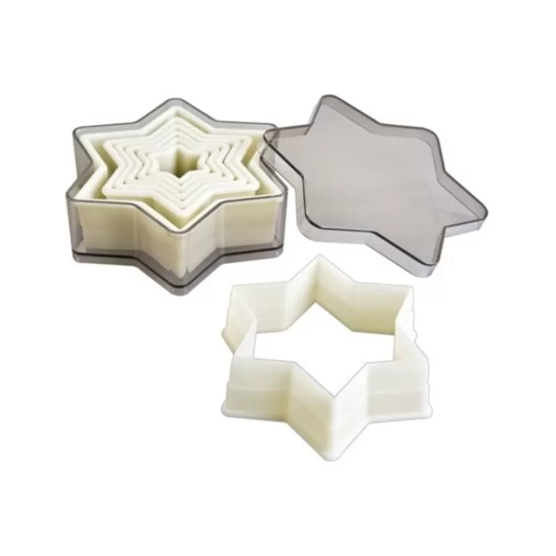 Cerf Dellier Découpoirs Etoiles Lisses Plastique Assortis (X 7)