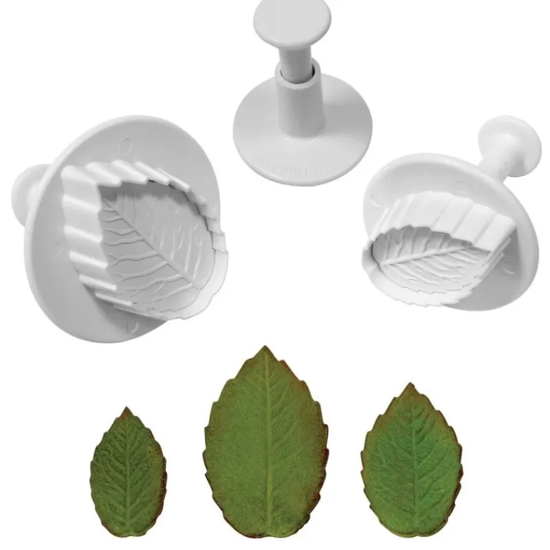 Cerf Dellier Découpoirs Éjecteurs Feuille De Rose Assortis Pme (X 3) Sale