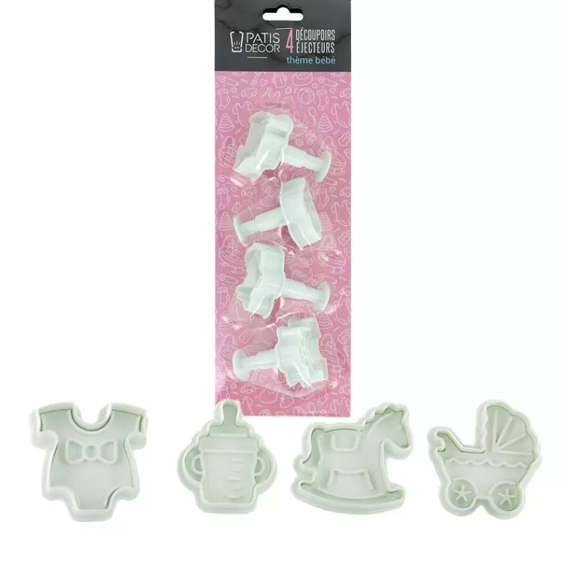 Cerf Dellier Découpoirs Éjecteurs Theme Bebe Patisdecor (X 4) Best